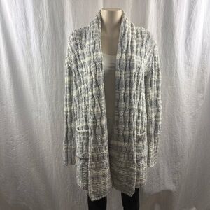 RACHEL Rachel Roy Textured Gray Cardigan S